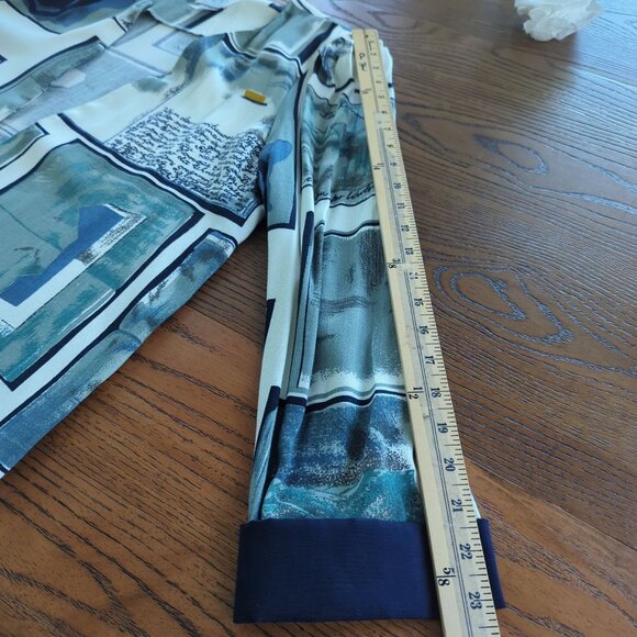 Vintage PERI Petites long sleeve open concept art abstract jacket size 12 petite - Picture 12 of 14